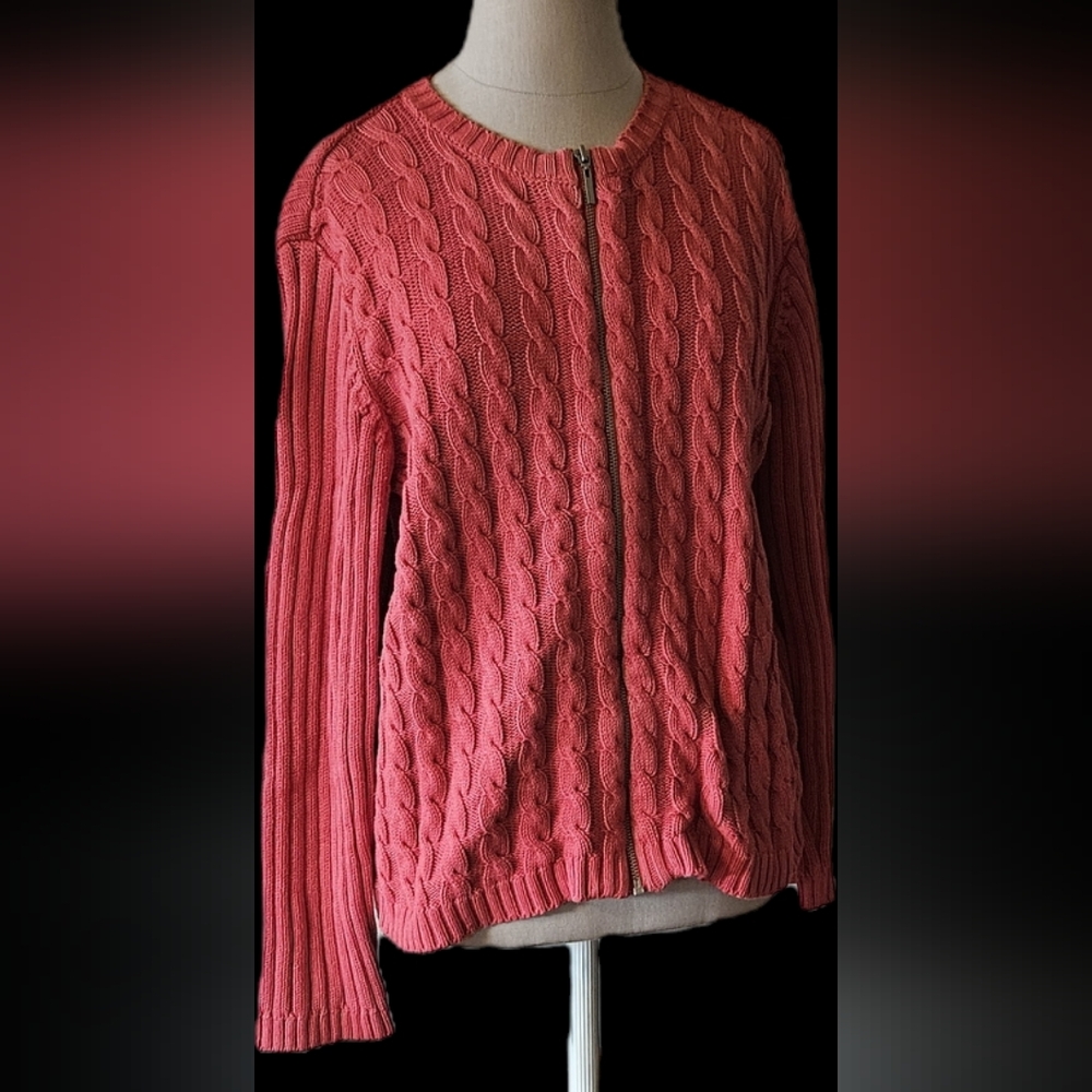 Liz Claiborne Lizsport Ribbed Zip Sweater